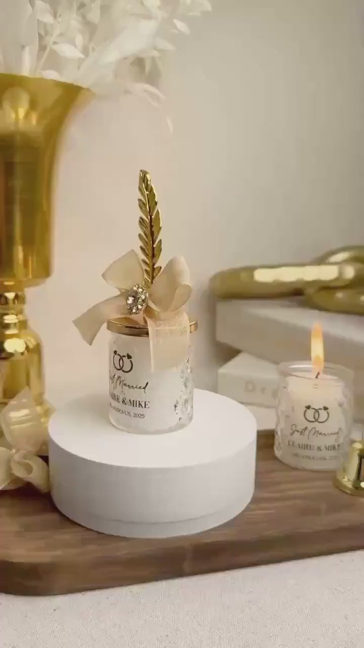 Personalized Wedding Candle Favor for Guest • Bridal Shower Favors • Bulk Wedding Favors • Thank you Favors •    Candle Favors for Guests