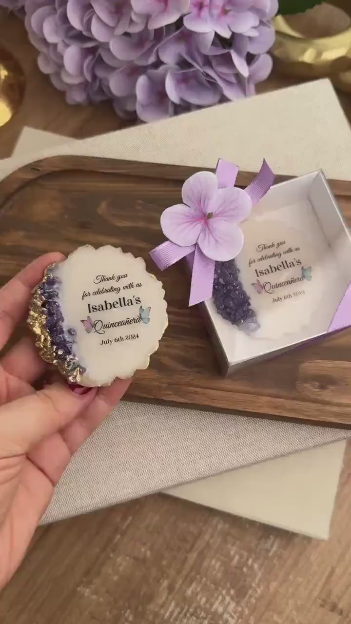 Personalized Sweet 16 Favors, Baptism Epoxy Magnet, Quinceañera, Confirmation, Christening Gift, Custom Epoxy Fridge Magnet, First Communion